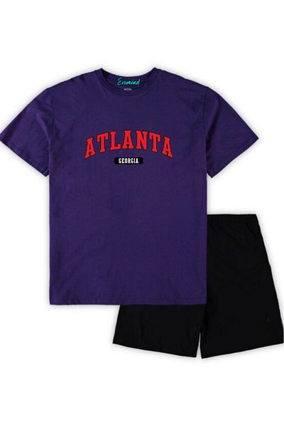SevMode Σετ μπλουζάκι με στάμπα Atlanta Ga Unisex