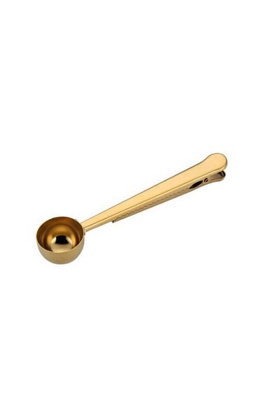 Generic Coffee Spoon with Clip - Gold
