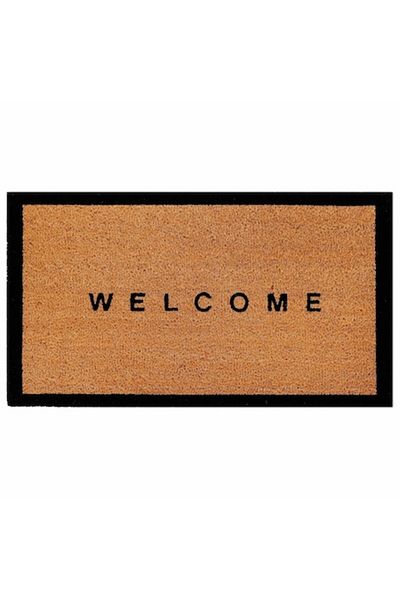 OPTIM DEKO Entrance Mat, Coconut Fiber and Non-Slip Rubber, Deco Welcome - 60x40 cm