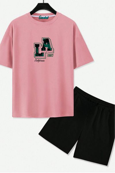 SevMode Los Angeles Printed Unisex Shorts T-Shirt Set