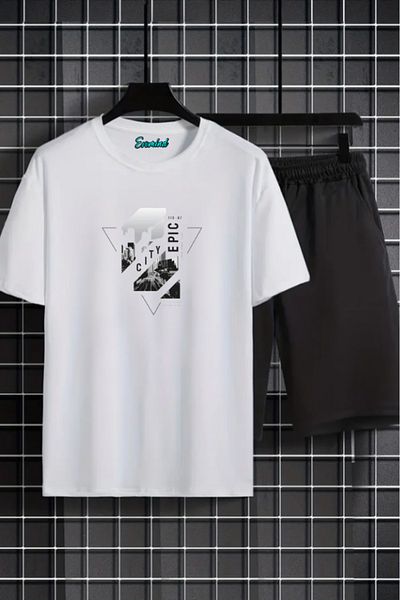 SevMode Σετ μπλουζάκι με στάμπα City Unisex