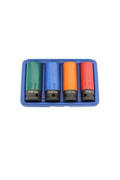 Metal Needs Set 4 Tubulare de Impact 1/2", cu protectie pentru jante de aliaj 17mm, 19mm, 21mm, 22mm