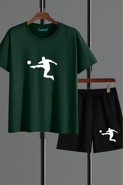 Evomind Σετ μπλουζάκι με στάμπα ποδοσφαιριστή Unisex