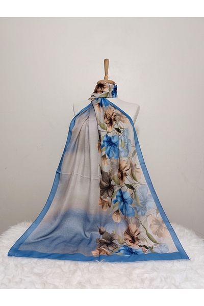 istanbul prensesleri Patterned Soft Cotton Shawl Flower Model