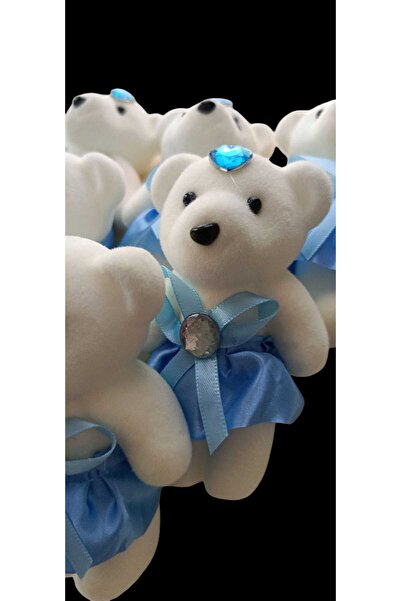 hobidaşım 2'li Mavi Köpük Ayıcık – Mini Dekoratif Hediye ve Süsleme Aksesuarı