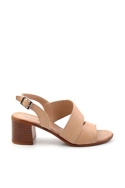 Bambi Pantofi clasici cu toc de damă din piele nudă K05586222403