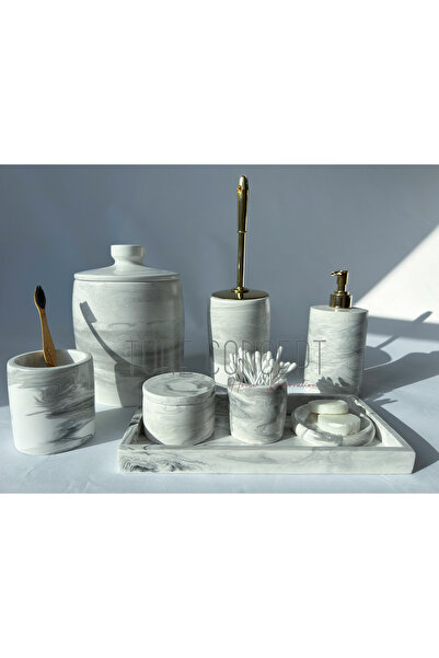 Ture Concept Σετ μπάνιου από σκυρόδεμα με μαρμάρινο σχέδιο