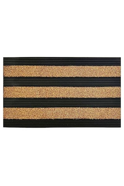 OPTIM DEKO Modern Door Mat, Rubber and Polyethylene, Highly Durable, Brown, DM05, 76x46 cm