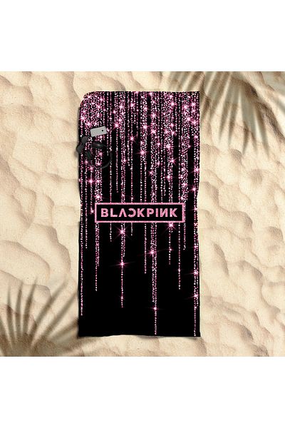 hediyechy Black Pink Pink Themed Beach Towel