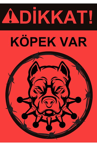 Girl Power 35 X 50 Caution There Is a Dog Foil Printing Sticker Warning Sign