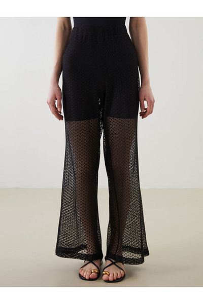 LC Waikiki Pantaloni de plajă pentru femei din dantelă cu talie elastică sezon nou - S5L806Z8