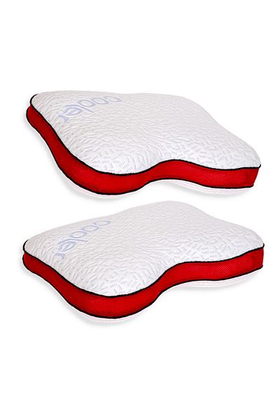 moda home bedding 2 Pieces Visko Orthopedic Snoring Reducing-Preventive Pillow, Anti-Sweating Pillow with Double-Sided Cold Fabric
