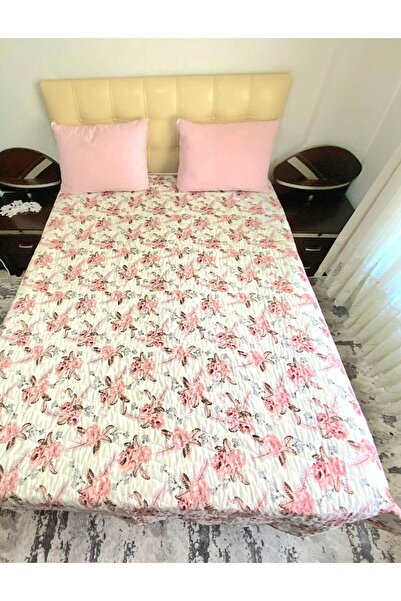 Özyuvam Quilted Cotton Fiber Filled Double Double Sided Flower Pattern Pique