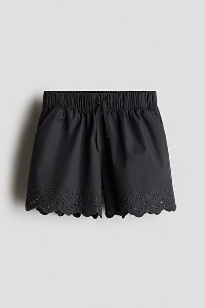 H&M Nakış İşlemeli ve Pamuklu Şort