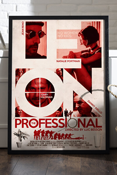 Duvarda Poster Leon cu ramă din lemn negru, pictură murală din seria Array