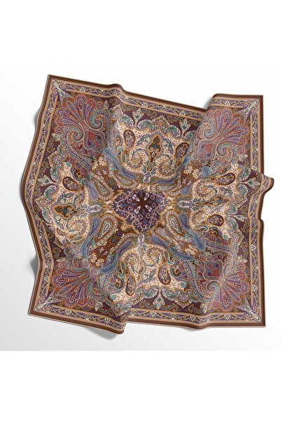 İpekal Eșarfă din bumbac moale - 05405 90 x 90 Maro - 07