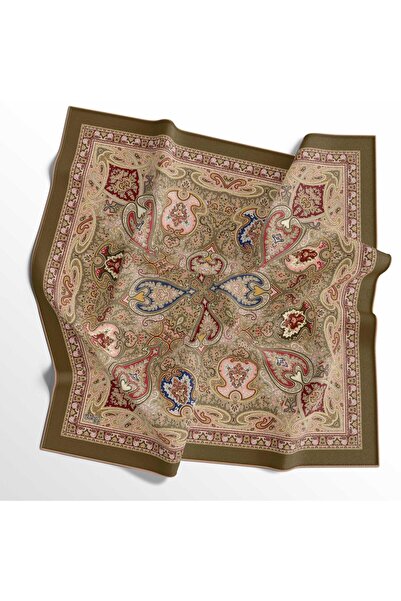 İpekal Eșarfă din bumbac moale - 05403-1018 90 X 90 Verde - 18