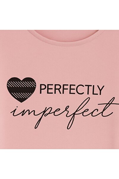 ELİTOL Women's Powder Color 100% Cotton Mini Dress – Patterned Hem