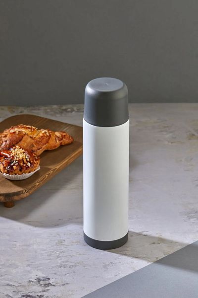 Yaren Style Leakproof Double Layer Stainless Steel Thermos – White |   For Tea Coffee |   Camping, Picnic, Office, Outdoor