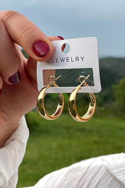 TAKIPORT Gold Halka Kadın Küpe