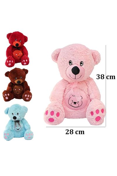 Enseb Sitting Plush Bear with Belly 38 cm