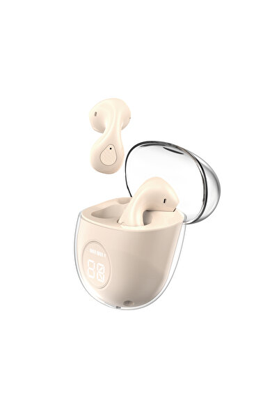 Soffany AP-17 Bluetooth Kulaklık Krem | ANC | Su Geçirmez | Dokunmatik | Şık ve Konforlu Tasarım