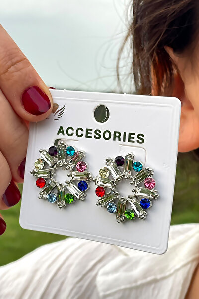 TAKIPORT Zircon Stone Colorful Women's Earrings