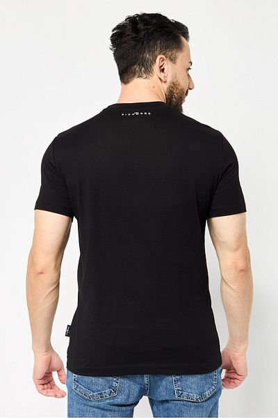 John Richmond Men Crew Neck Short Sleeve Graphic Print T-shirt, Black