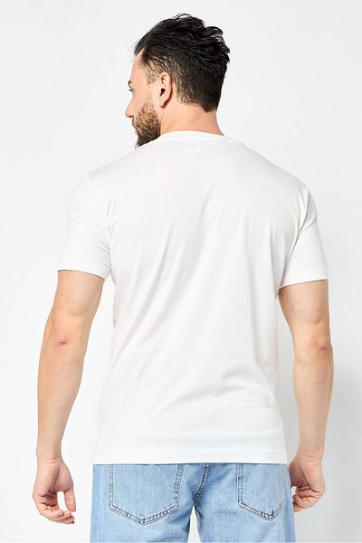 John Richmond Men Crew Neck Short Sleeve Brand Logo T-Shirt, White