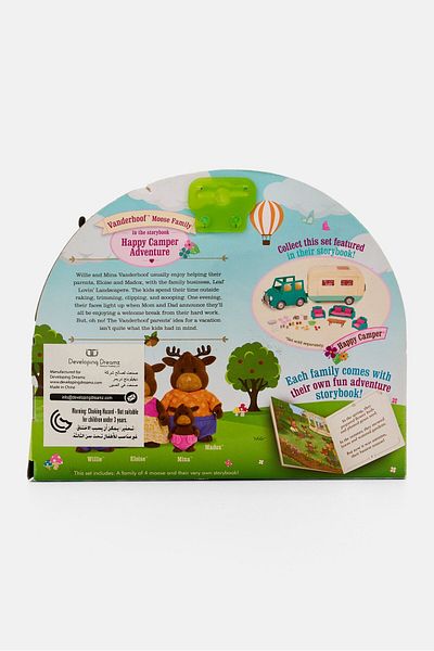 Li'l Woodzeez Vanderhoof Mosse Family Set With Story Book