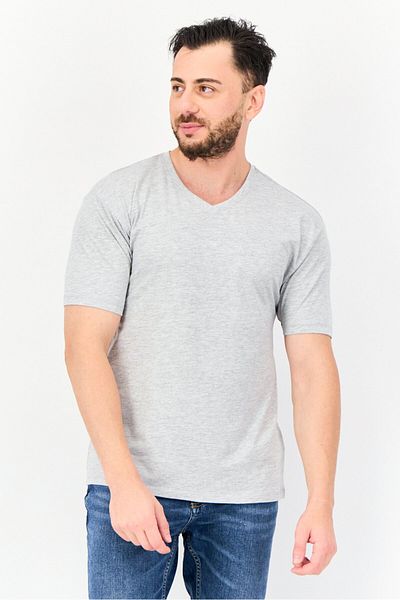 English Laundry Men 2 Pack V Neck Short Sleeve Plain T Shirt, Multicolor