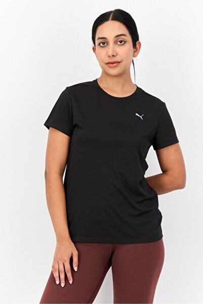 Puma Women Sportswear Fit Short Sleeve Running Top, Black