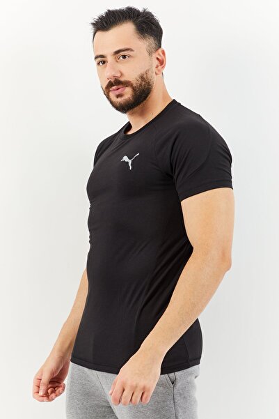 Puma Men Sportswear Fit Evostripe Short Sleeve Outdoor T-Shirt, Black