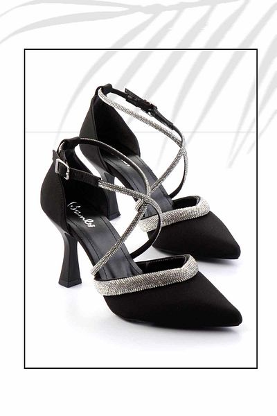 Bambi Matte Black Women's Evening Dress Shoes K01419063138