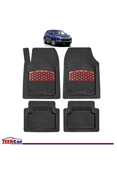 TEAMCAR Car Mats ® Type Tray Compatible Mitsubishi Asx Ii (2023–PRESENT) - Suv Red