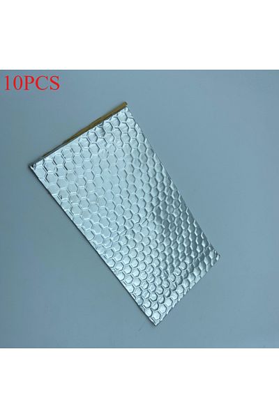 Choice Silver-10PCS 10PCS Butyl Rubber Shock-absorbing and Soundproofing Board, Self-adhesive Damping Board