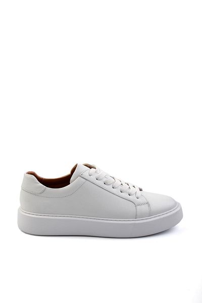 Bambi Λευκό Δερμάτινο Ανδρικό Sneaker E01079971043