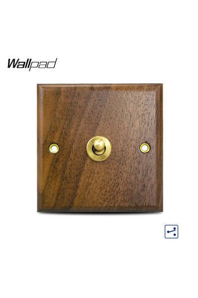 Choice1 مفتاح حائط أحادي الاتجاه، من 1 إلى 4 أزرار، إطار من الخشب الصلب، قاعد...