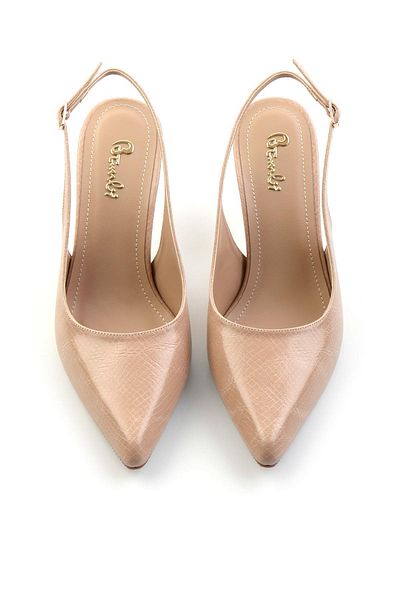 Bambi Beige Women's Classic Heeled Shoes K 01209090007