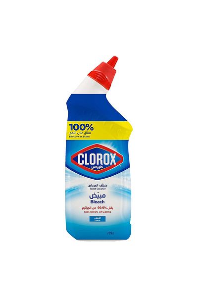 Clorox Toilet Cleaner Original Scent with Bleach 709 ml Powerful Disinfecting Gel for Tough Stains