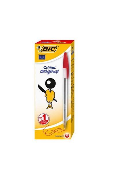 Generic Bic 10-Piece Cristal Original Bright Medium Point Ball Pen Red 1mm 134083