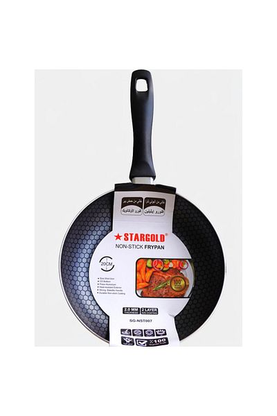 Generic Stargold 20cm Non-stick Frypan – 2-layer Coated Aluminum Frying Pan With Heat-resistant Handle