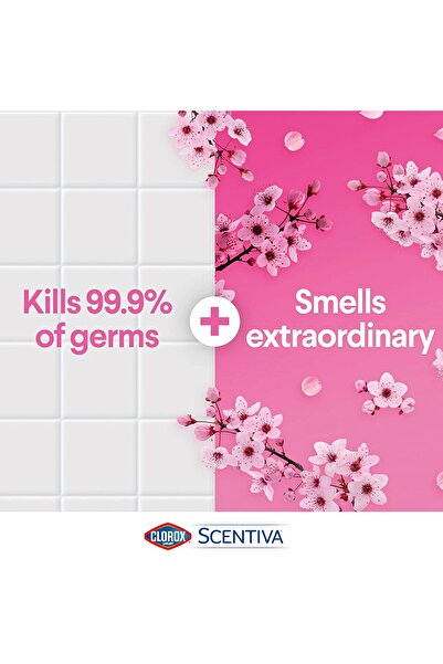Clorox Scentiva Disinfectant Cleaner Japanese Spring Blossom Bleach Free 3 Litres