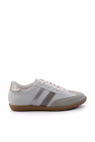 Bambi Pantofi de damă alb gri K01179457309