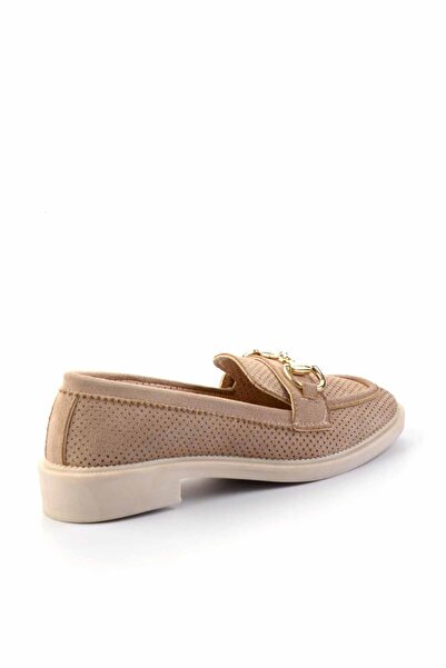 Bambi Bej Kadın Loafer Ayakkabı K01362245702