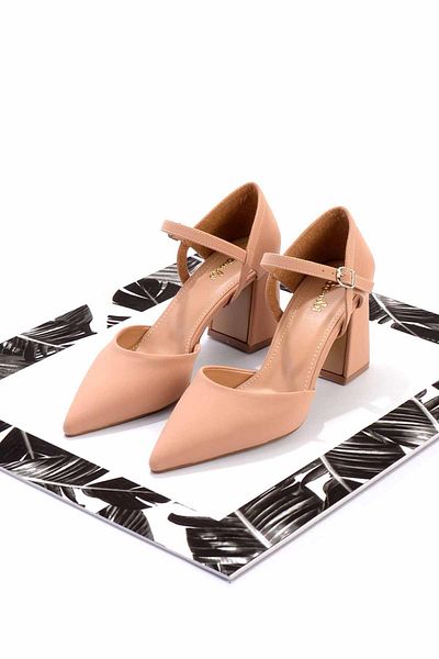 Bambi Nude Fabric Women's Classic Heeled Shoes K01231364004