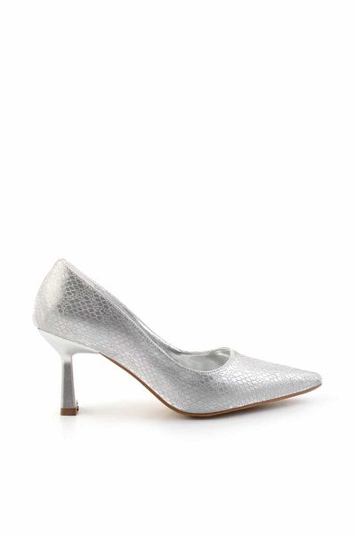 Bambi Pantofi clasici cu toc de damă argintii K01960124578