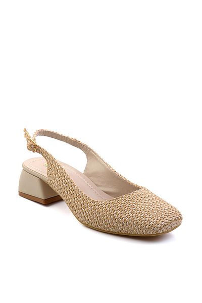 Bambi Beige Women's Classic Heeled Shoes K01823123218