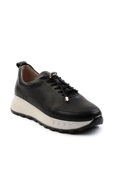 Bambi Black Leather Women's Casual Shoes K01518038603