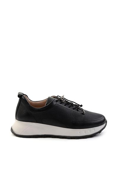 Bambi Black Leather Women's Casual Shoes K01518038603